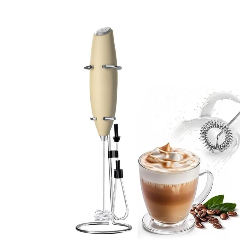 Electric Milk Frother, Handheld Milk Frother, Cordless Milk Frother for Smoothies, Latte, Matcha, Eggs and More, Gift