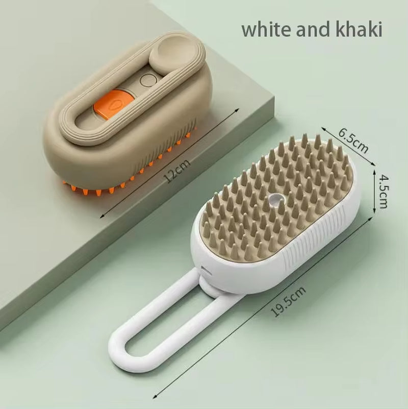 Electric Pet Spray Comb – Hair Removal & Anti-Static Grooming Brush for Cats & Dogs - One-Touch Spray Function | De-Shedding, Cleaning & Massaging Comb for Pets