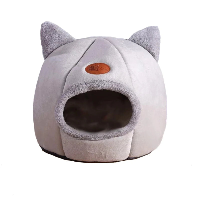 Cozy Winter Cat Bed – Deep Sleep Tent Nest for Cats & Small Dogs