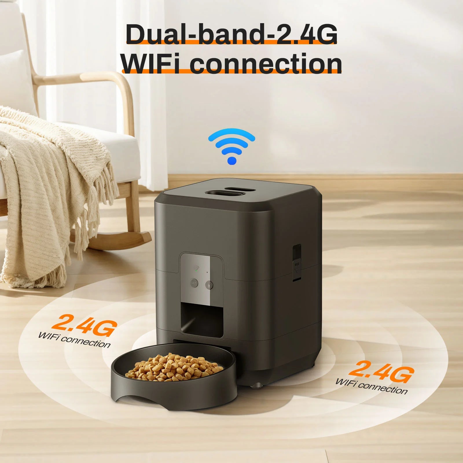 Smart Automatic Pet Feeder – Remote Control, Timed & Portion-Controlled Feeding