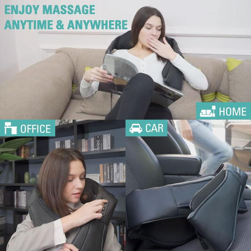 DAILYLIFE Shiatsu Neck and Back Massager, Electric Shoulder Massager, Car Neck Massage Pillow for Neck, Back, Shoulder, Foot, Leg Massage, Relieve Muscle Pain, Perfect Present for Man/Woman/Family, Valentine'S Day Gift