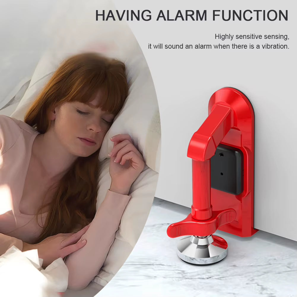 Portable Door Stop Alarm – Anti-Theft Security Lock & Self-Defense Device - Multifunctional Travel Door Stopper with Built-In Alarm | Ideal for Home, Hotel, or Dorm Safety