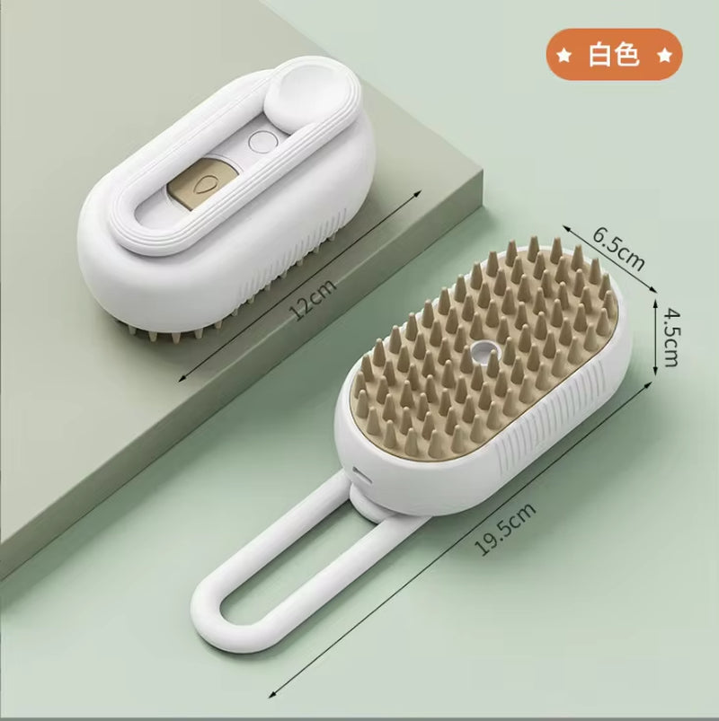 Electric Pet Spray Comb – Hair Removal & Anti-Static Grooming Brush for Cats & Dogs - One-Touch Spray Function | De-Shedding, Cleaning & Massaging Comb for Pets
