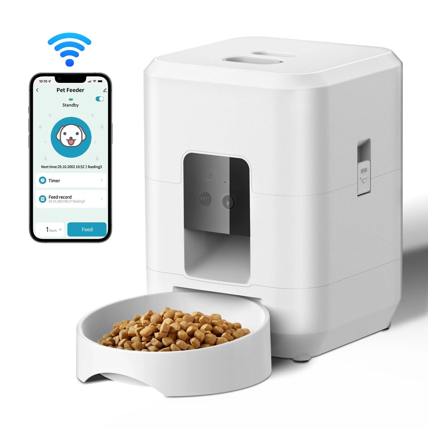 Smart Automatic Pet Feeder – Remote Control, Timed & Portion-Controlled Feeding