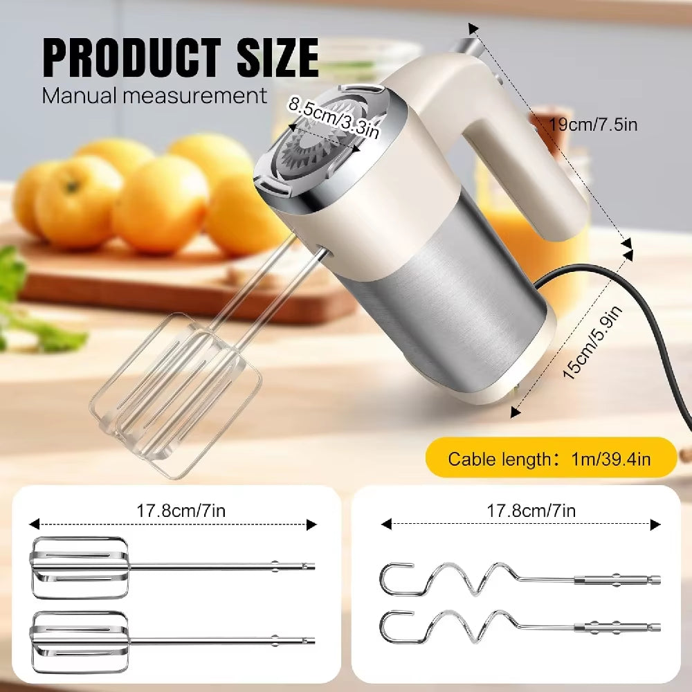 Hand Mixer Electric 2000W Kitchen Mixers Turbo Boost/Self-Control 5 Speed+Eject Button,Easy Whipping Dough,Cream,Egg