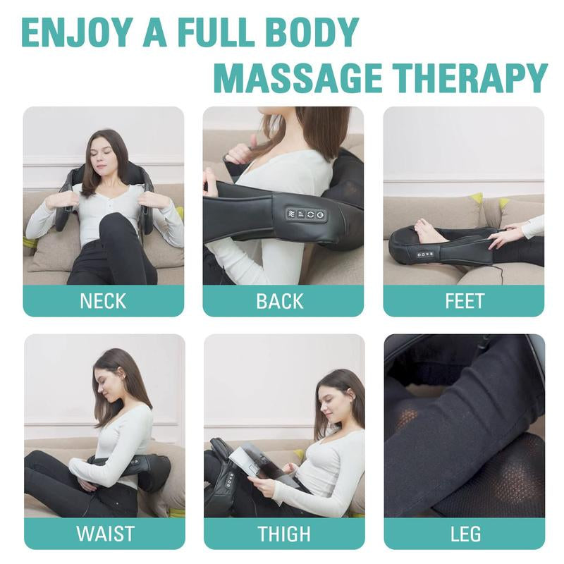 DAILYLIFE Shiatsu Neck and Back Massager, Electric Shoulder Massager, Car Neck Massage Pillow for Neck, Back, Shoulder, Foot, Leg Massage, Relieve Muscle Pain, Perfect Present for Man/Woman/Family, Valentine'S Day Gift