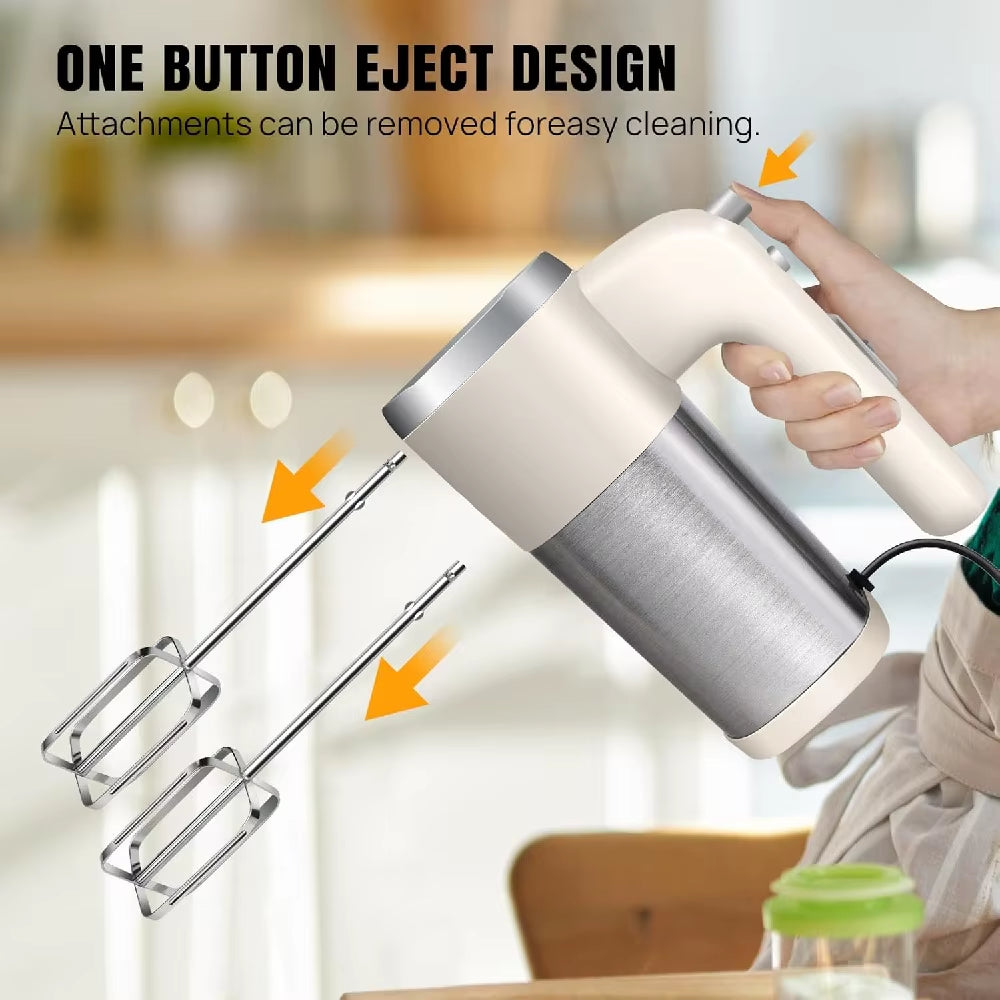 Hand Mixer Electric 2000W Kitchen Mixers Turbo Boost/Self-Control 5 Speed+Eject Button,Easy Whipping Dough,Cream,Egg