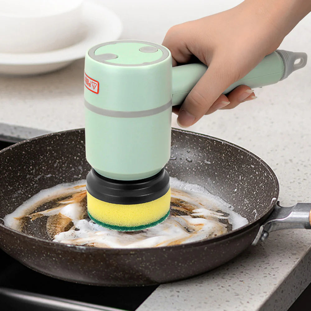 Electric Cleaning Brush – USB Rechargeable, Automatic Scrubber for Dishes, Bathtubs, Tiles & Kitchen Cleaning