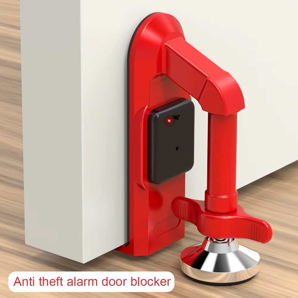 Portable Door Stop Alarm – Anti-Theft Security Lock & Self-Defense Device - Multifunctional Travel Door Stopper with Built-In Alarm | Ideal for Home, Hotel, or Dorm Safety