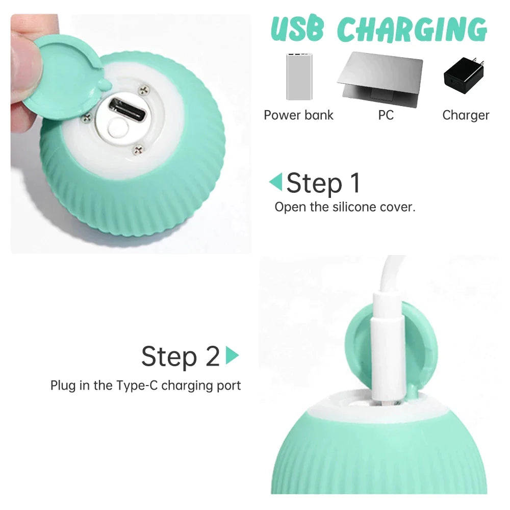 Smart Automatic Rolling Ball – Interactive Electric Cat Toy for Kittens & Cats