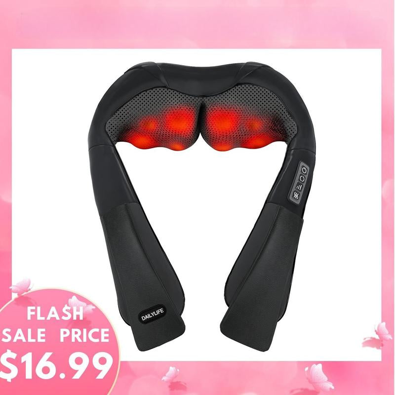 DAILYLIFE Shiatsu Neck and Back Massager, Electric Shoulder Massager, Car Neck Massage Pillow for Neck, Back, Shoulder, Foot, Leg Massage, Relieve Muscle Pain, Perfect Present for Man/Woman/Family, Valentine'S Day Gift