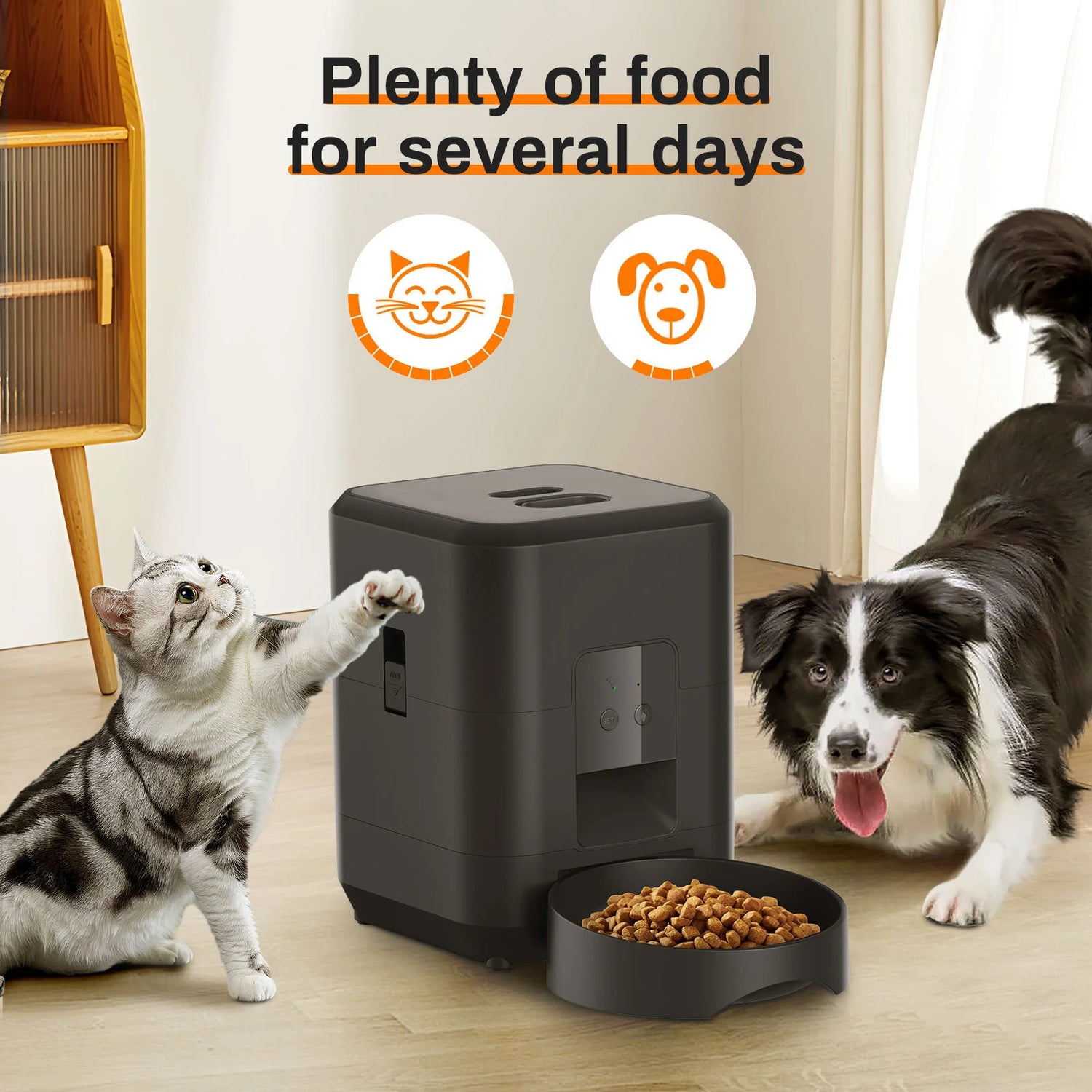 Smart Automatic Pet Feeder – Remote Control, Timed & Portion-Controlled Feeding