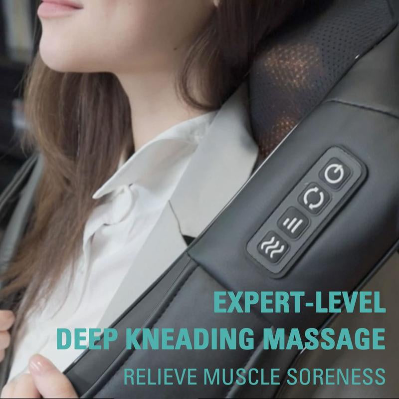 DAILYLIFE Shiatsu Neck and Back Massager, Electric Shoulder Massager, Car Neck Massage Pillow for Neck, Back, Shoulder, Foot, Leg Massage, Relieve Muscle Pain, Perfect Present for Man/Woman/Family, Valentine'S Day Gift