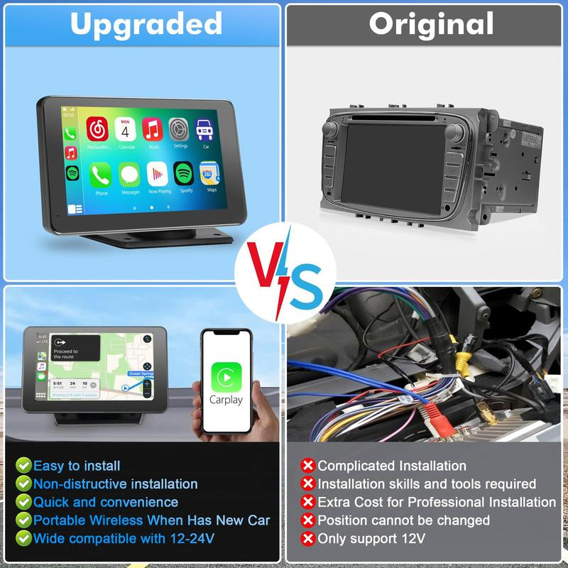 【PASLDA】2025 Upgraded Wireless Carplay Screen : the Ultimate Portable Car Play Adapter for Seamless In-Car Entertainment Dealsforyoudays